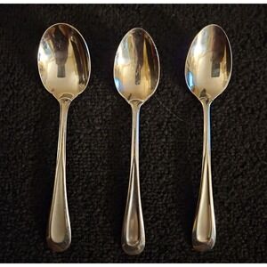 Oneida Sand Dune Satin Stainless 2 Teaspoons 6 1/8"  & 1 Sugar  Spoon-3 total
